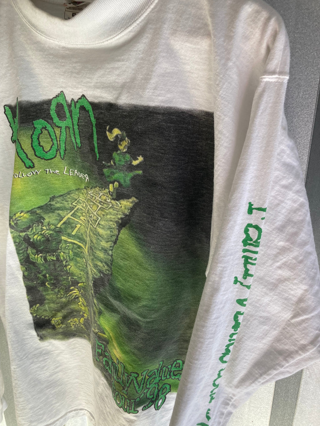 1990s korn family value tour boot longsleeve XL