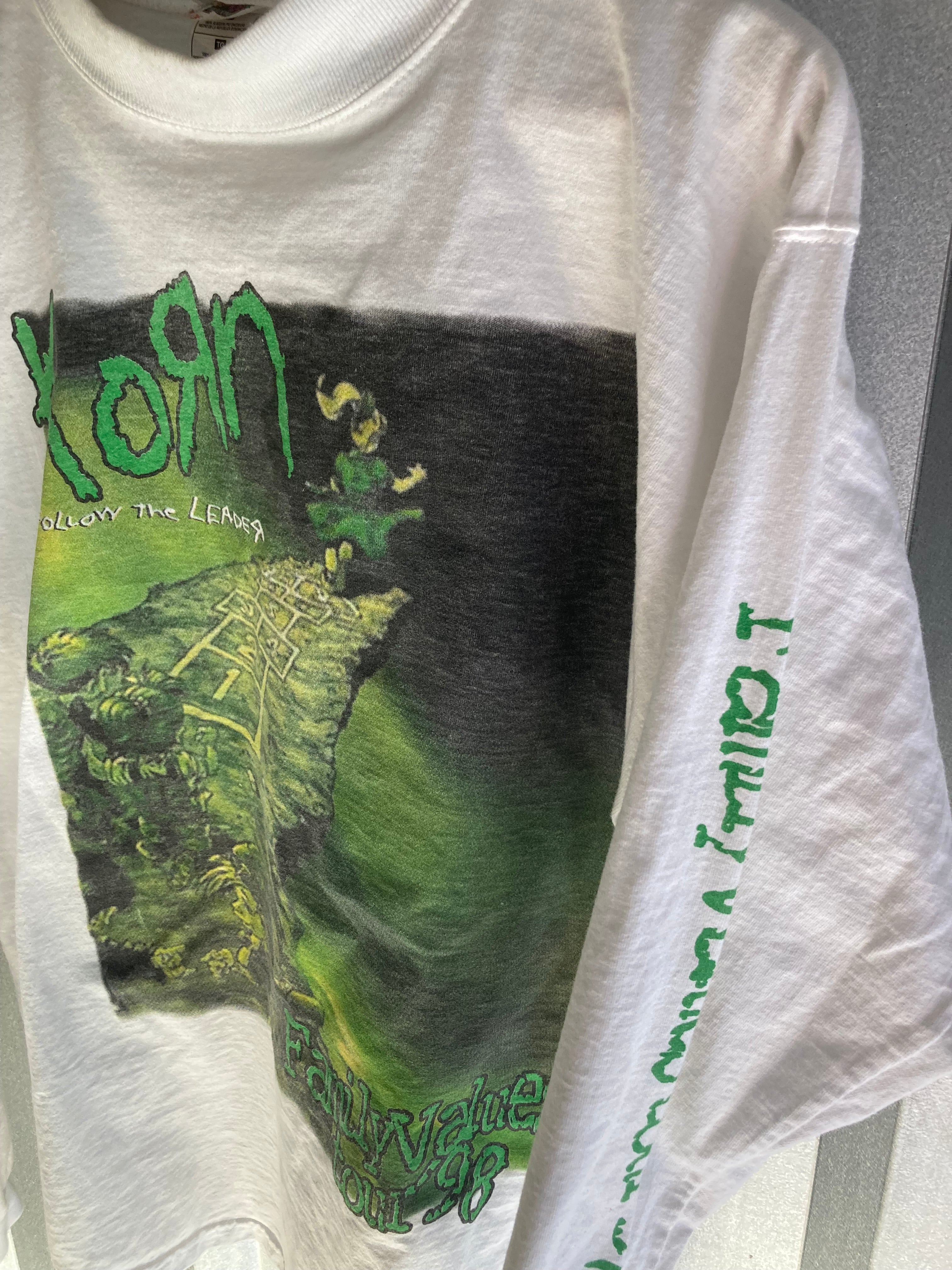 1990s korn family value tour boot longsleeve XL