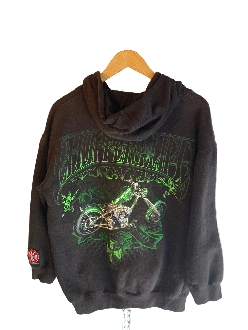 2000s west coast choppers zip up hoodie M