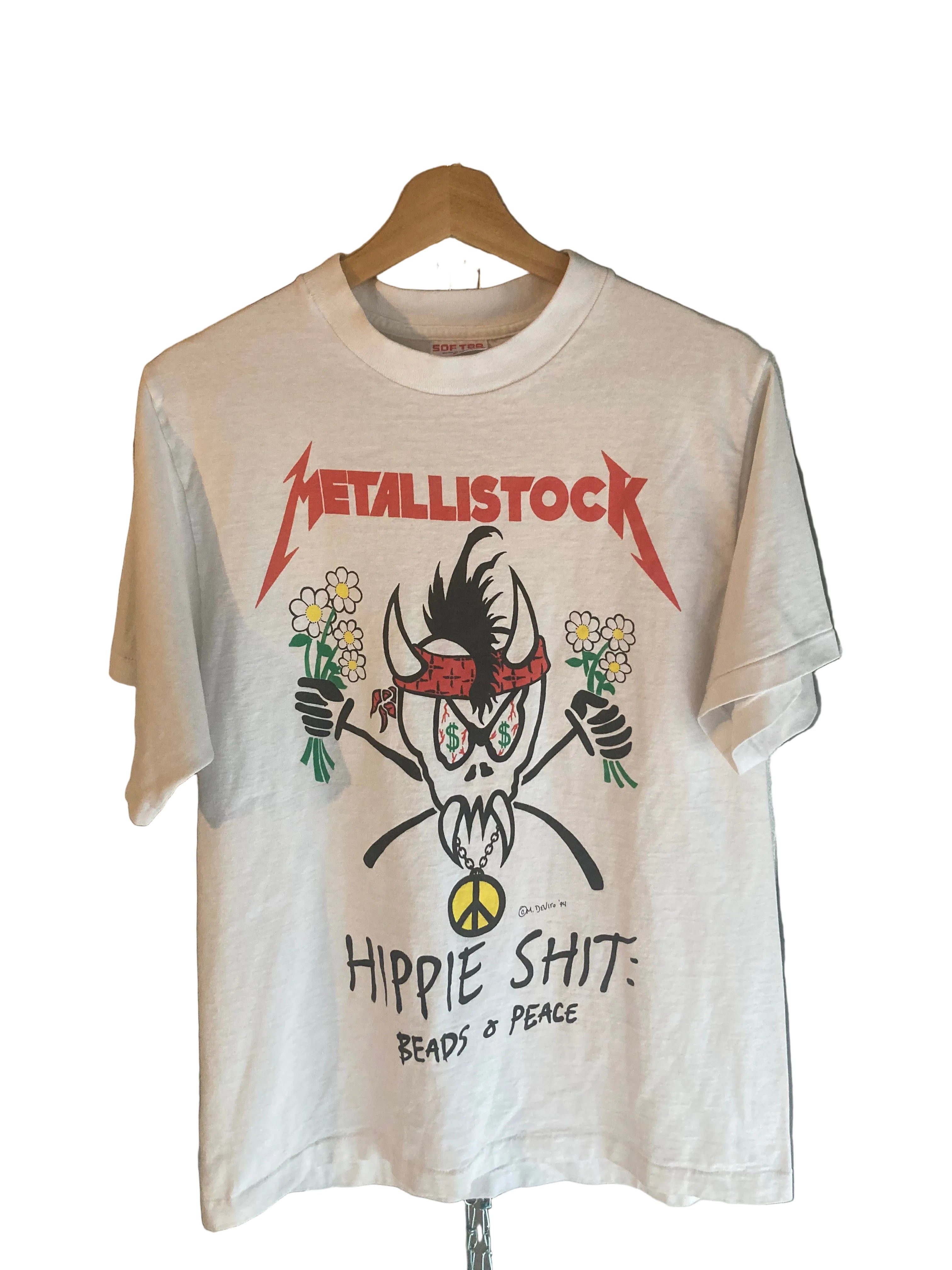 1990s metallica woodstock hippie tee L