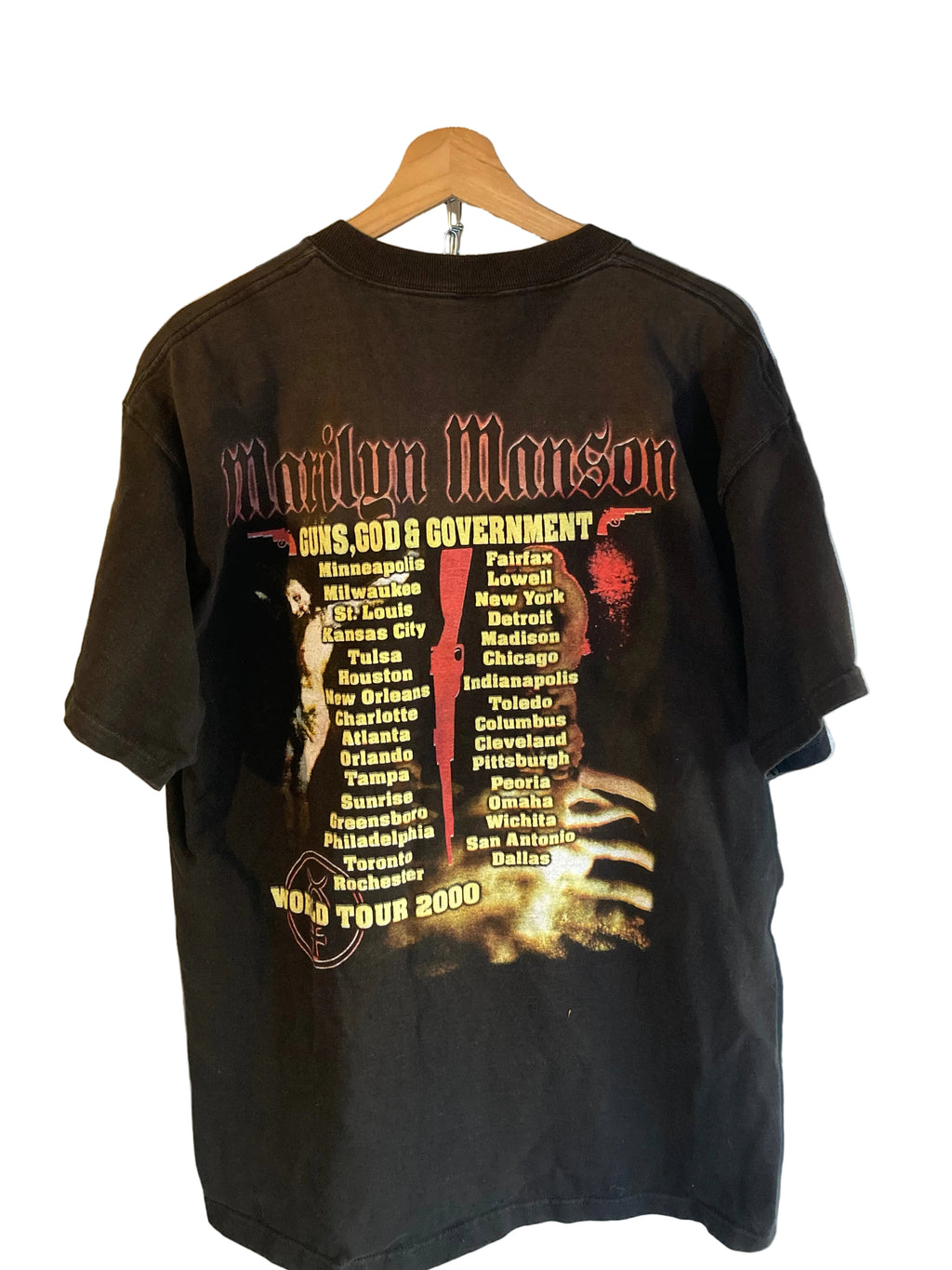 2000 Marilyn Manson guns god government world tour XL