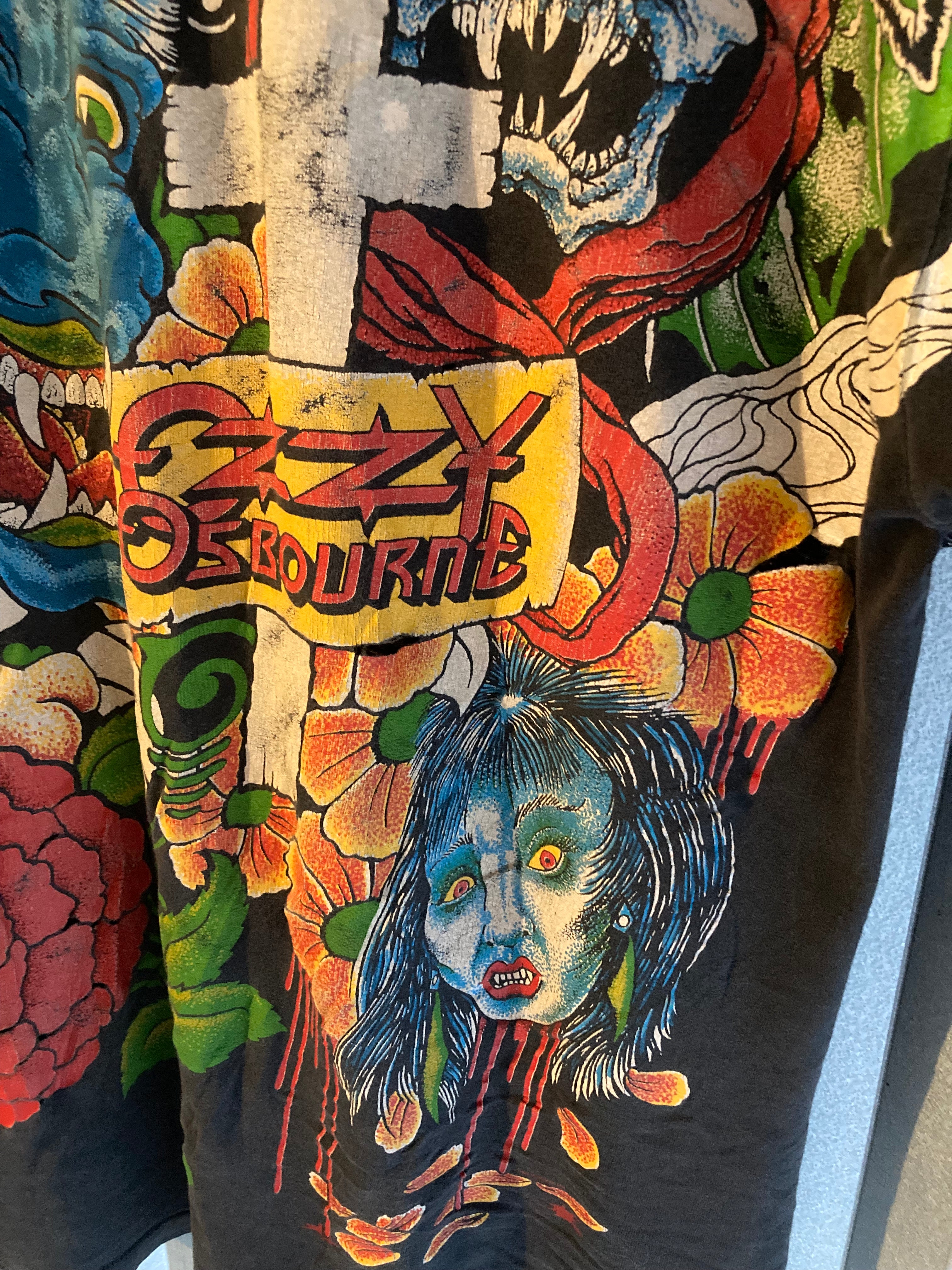 1990s Ozzy Osbourne tattoo aop tee XL