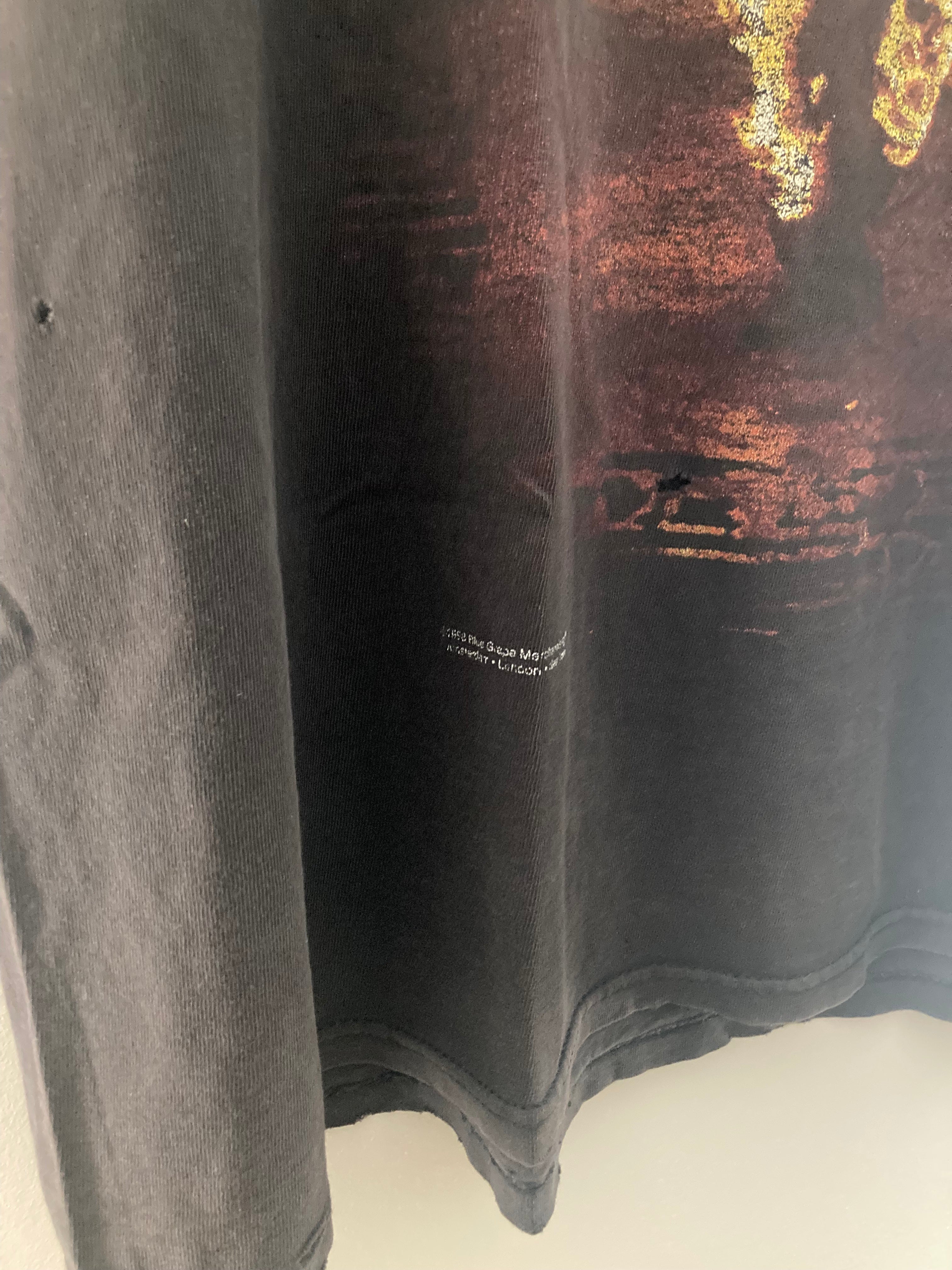 1990s Rammstein burning man cut off tee XL