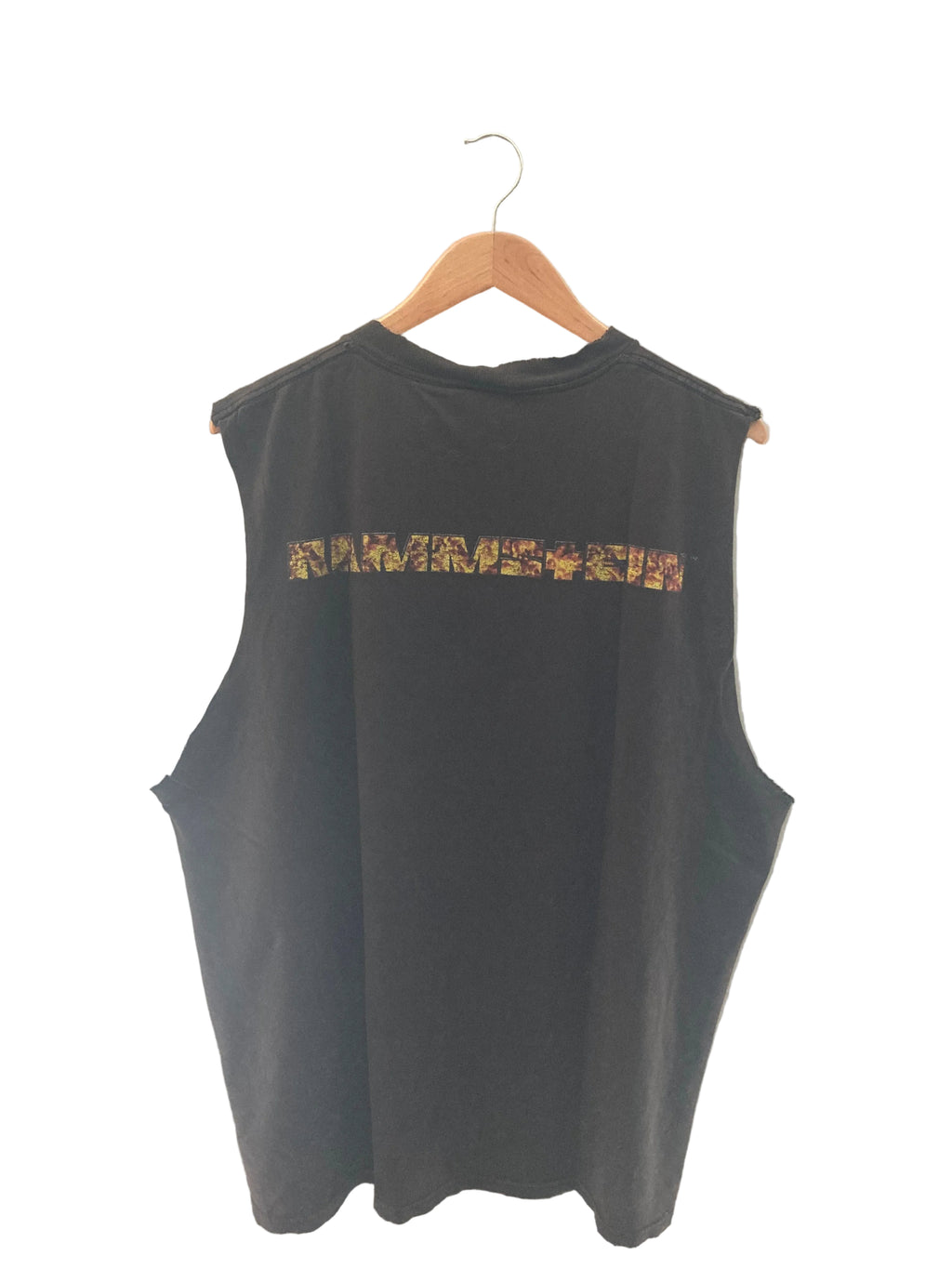 1990s Rammstein burning man cut off tee XL