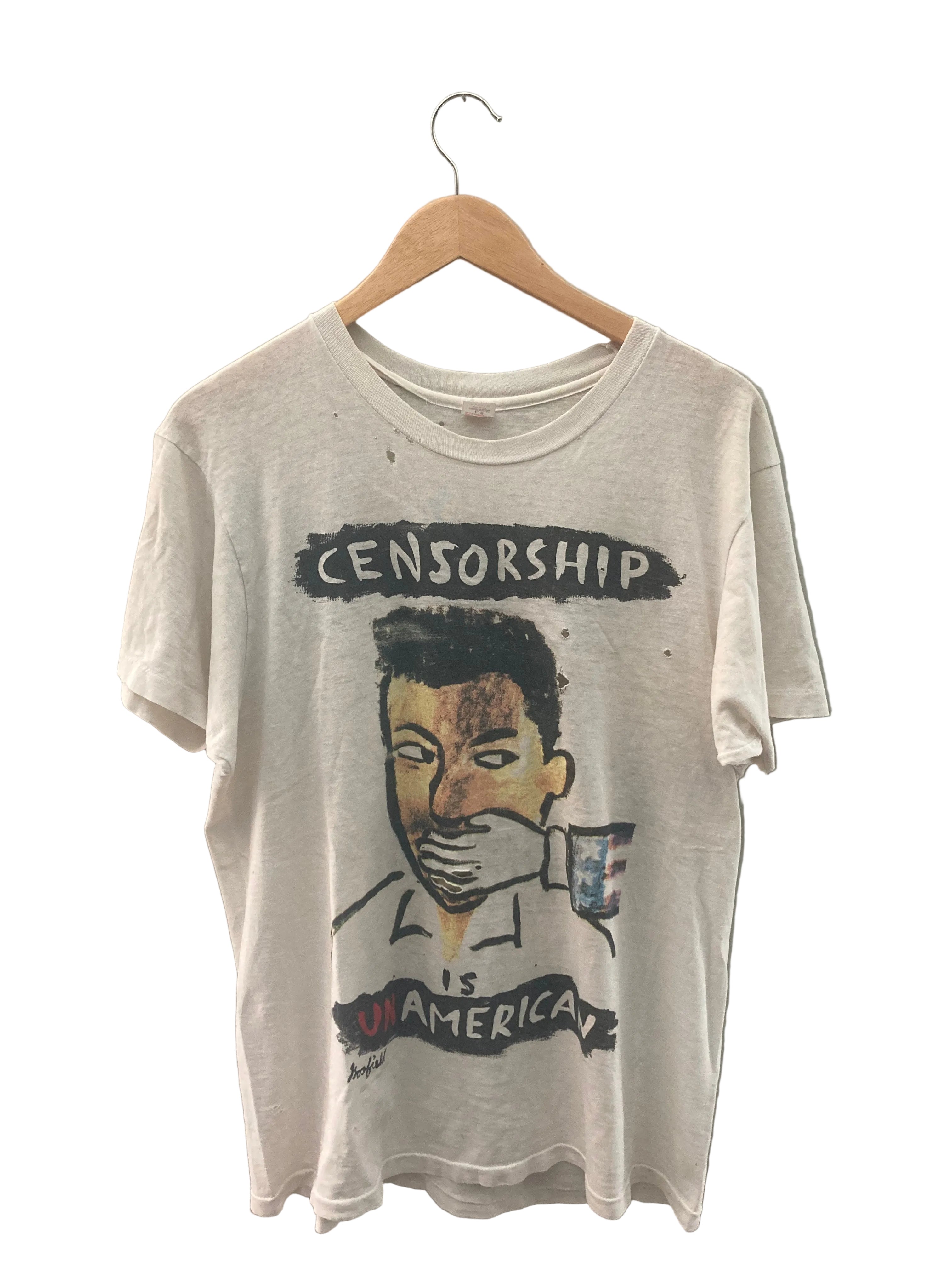 1990s censorship is unAmerican mtv tee L