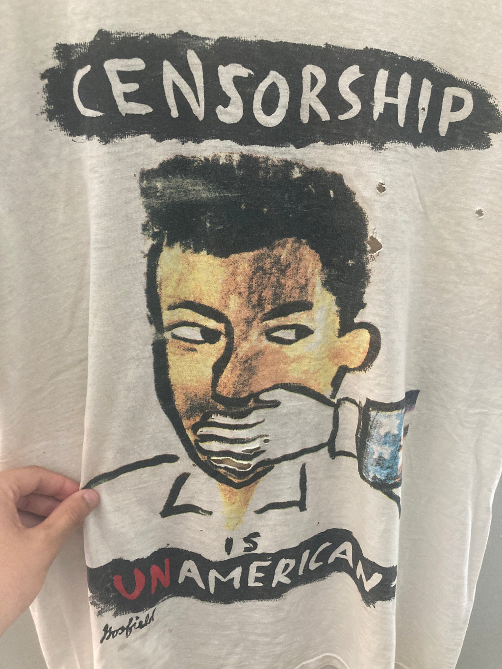 1990s censorship is unAmerican mtv tee L