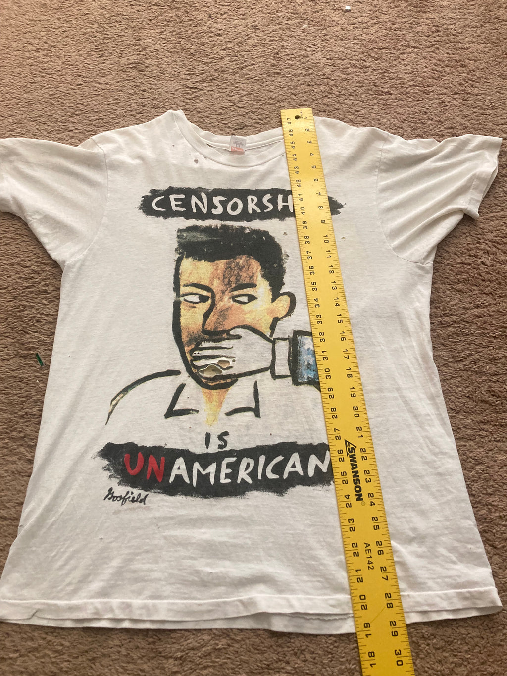 1990s censorship is unAmerican mtv tee L