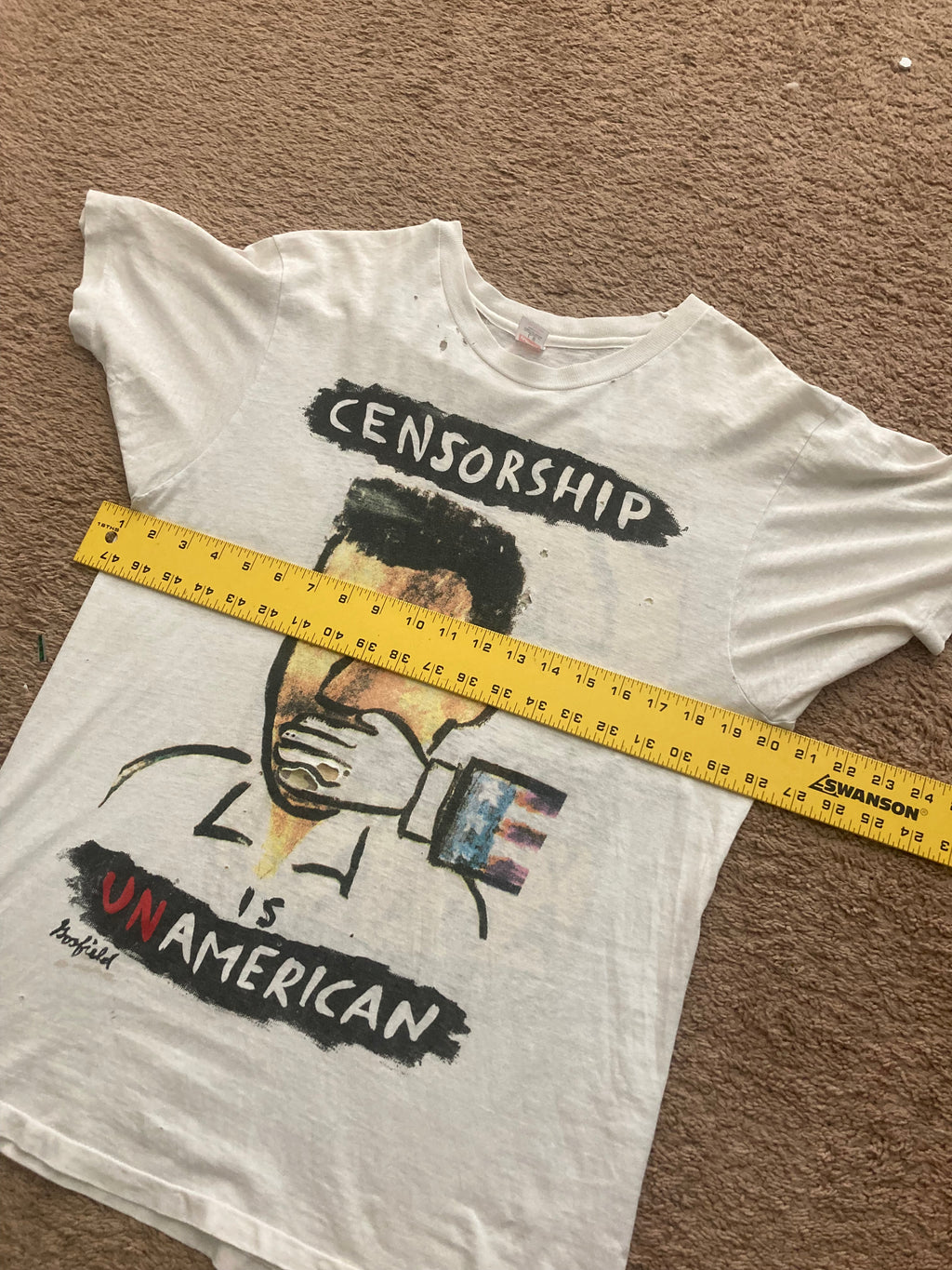 1990s censorship is unAmerican mtv tee L