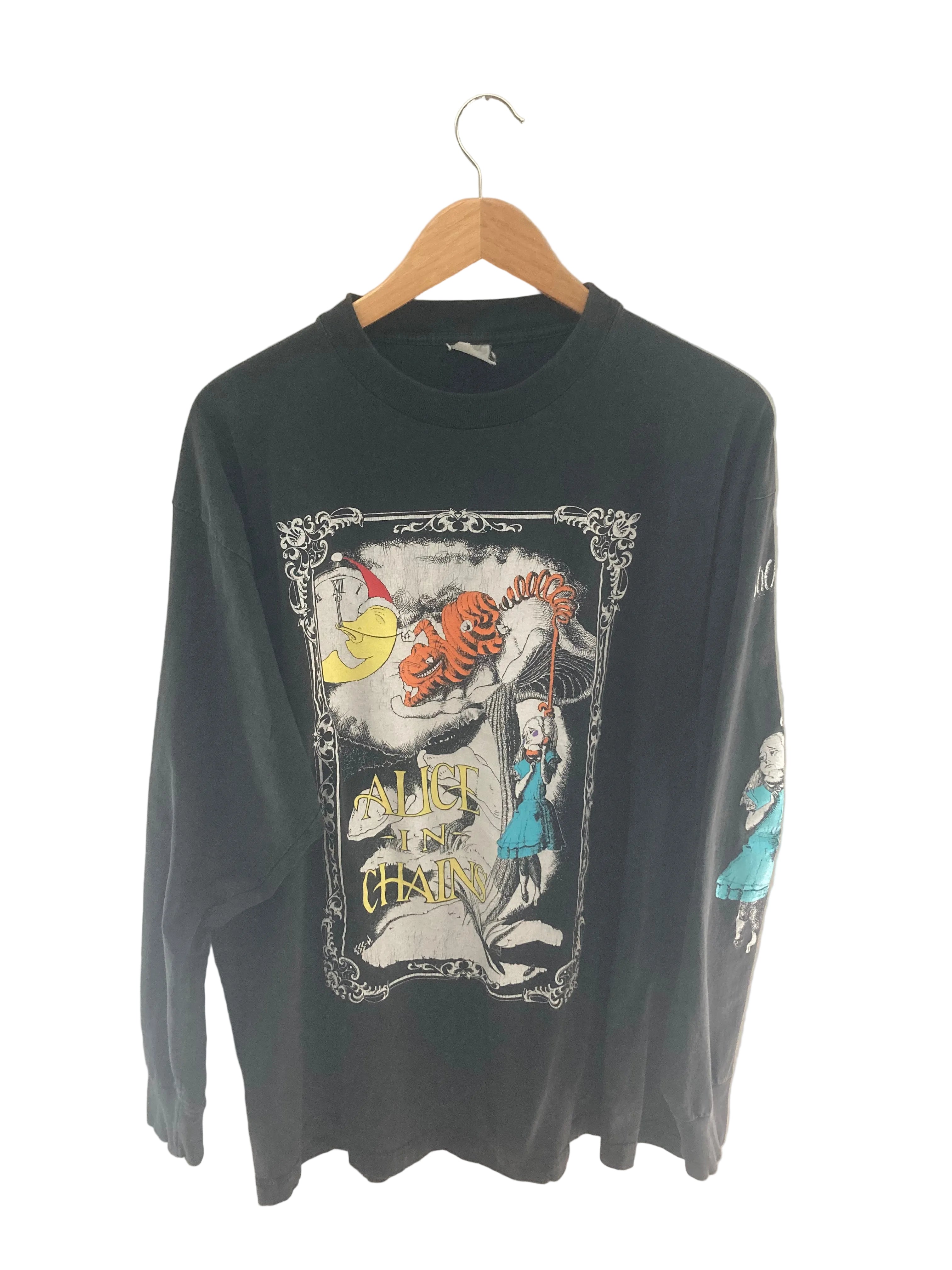 1990s alice in chains wonderland longsleeve tee xl