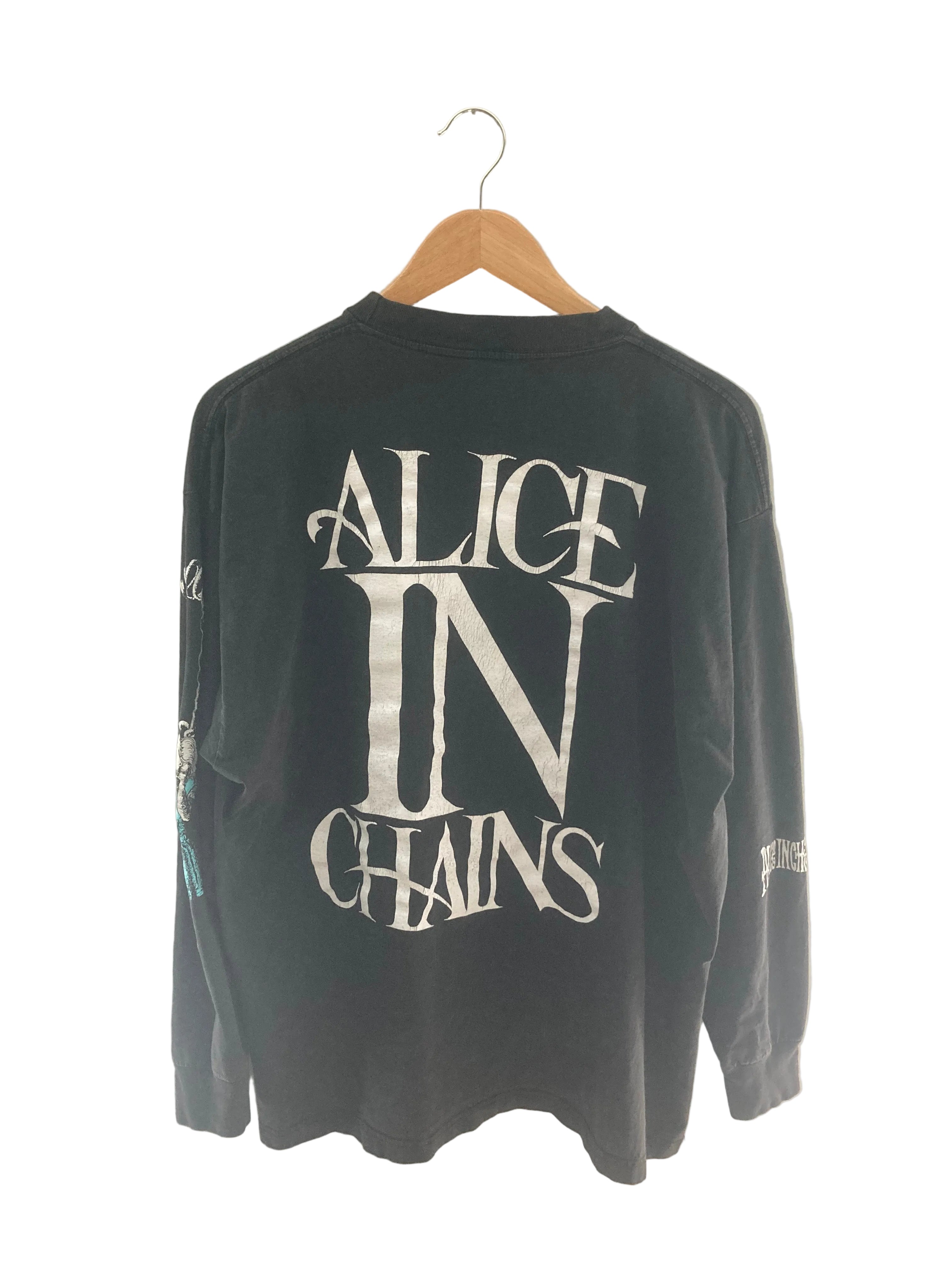 1990s alice in chains wonderland longsleeve tee xl