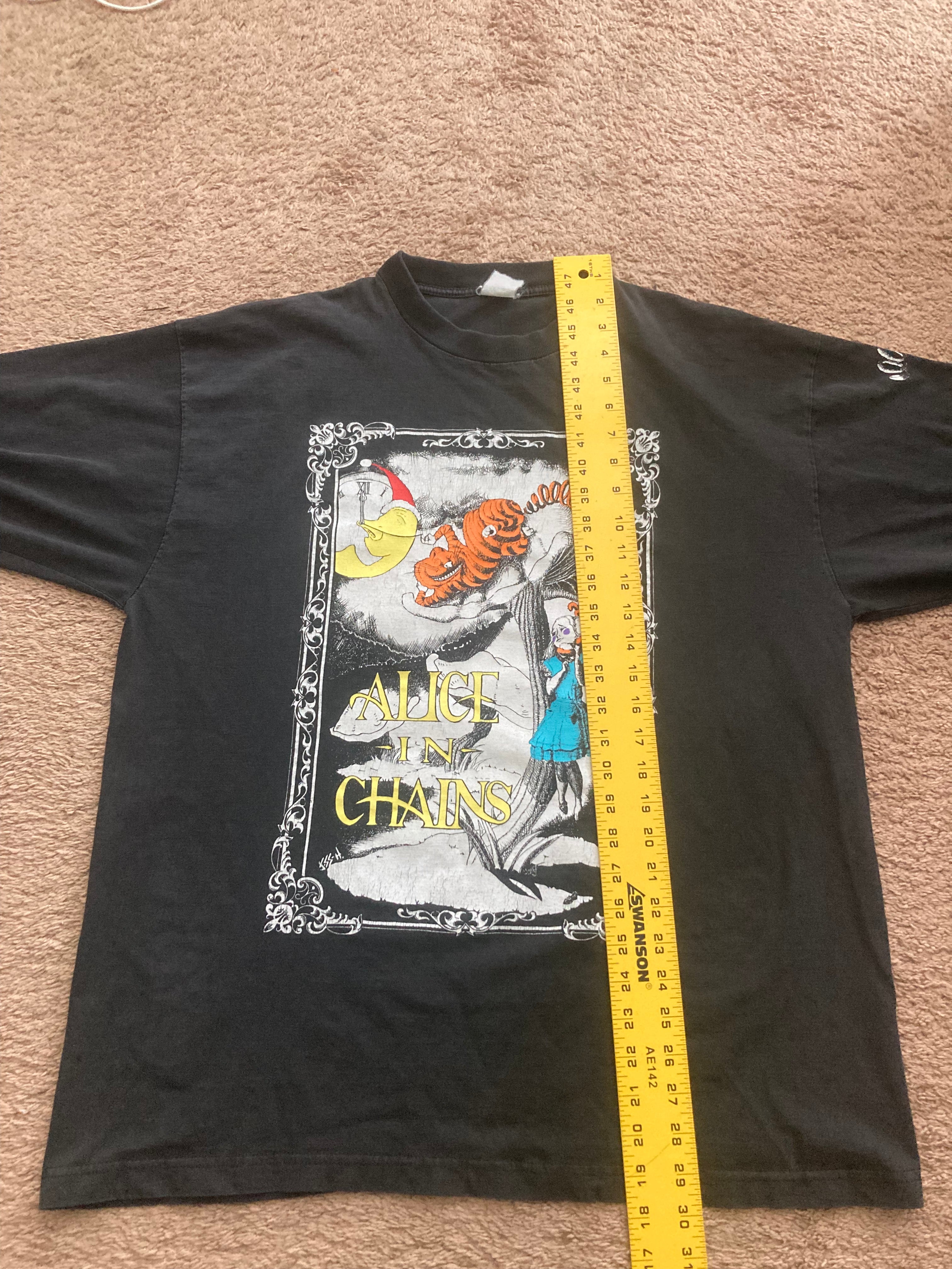 1990s alice in chains wonderland longsleeve tee xl