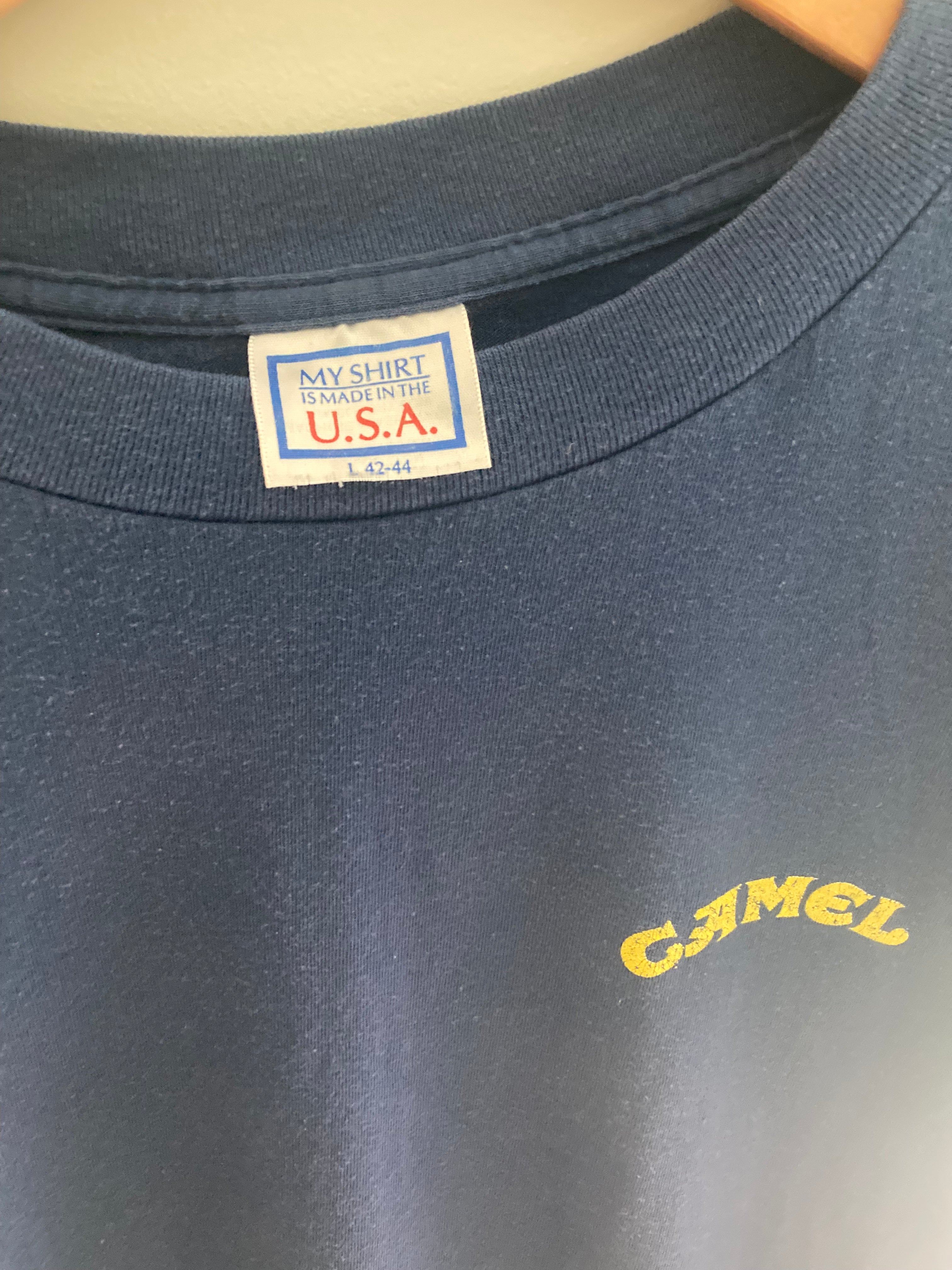 1980s camel smoking thin tee shirt L