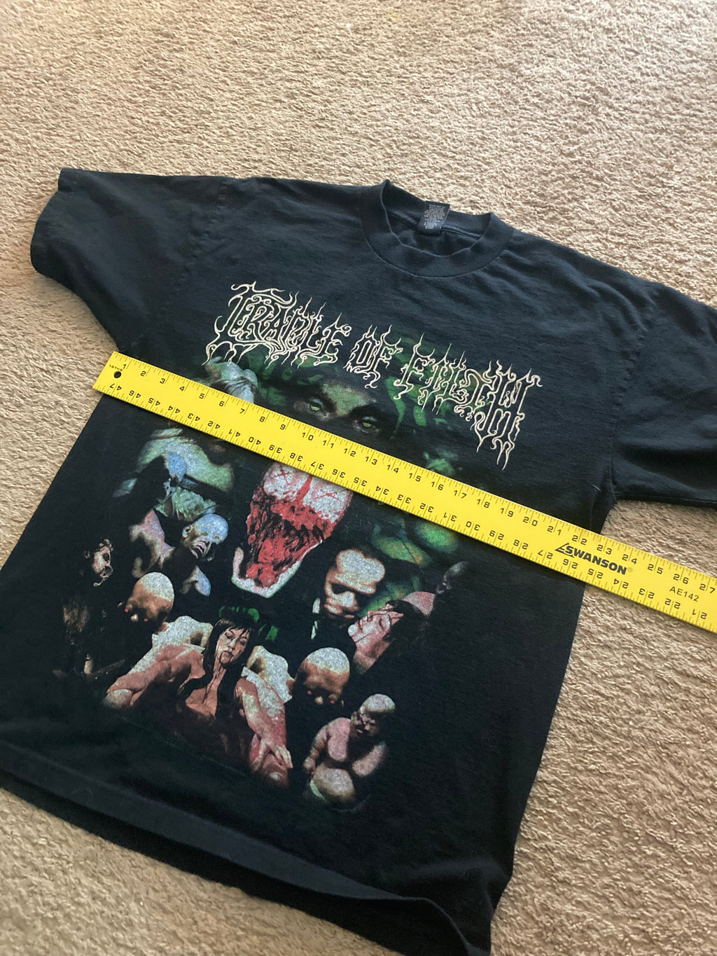 1990s cradle of filth canvas for a lick of pain rare tee XL