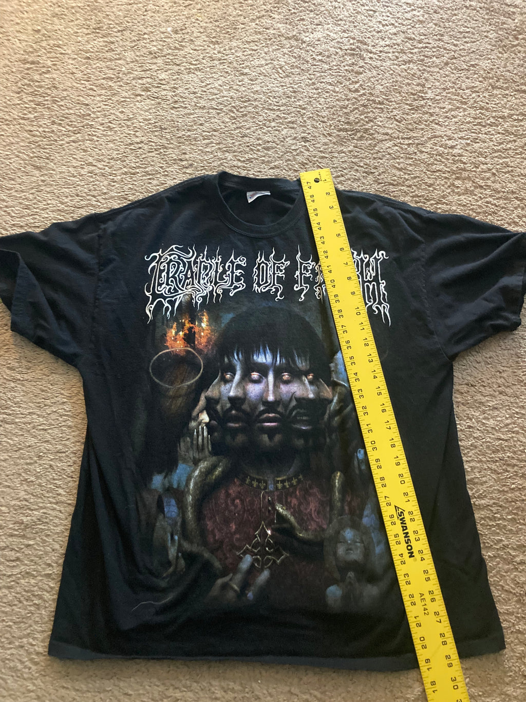 2000s cradle of filth godspeed on the devils thunder tee XL