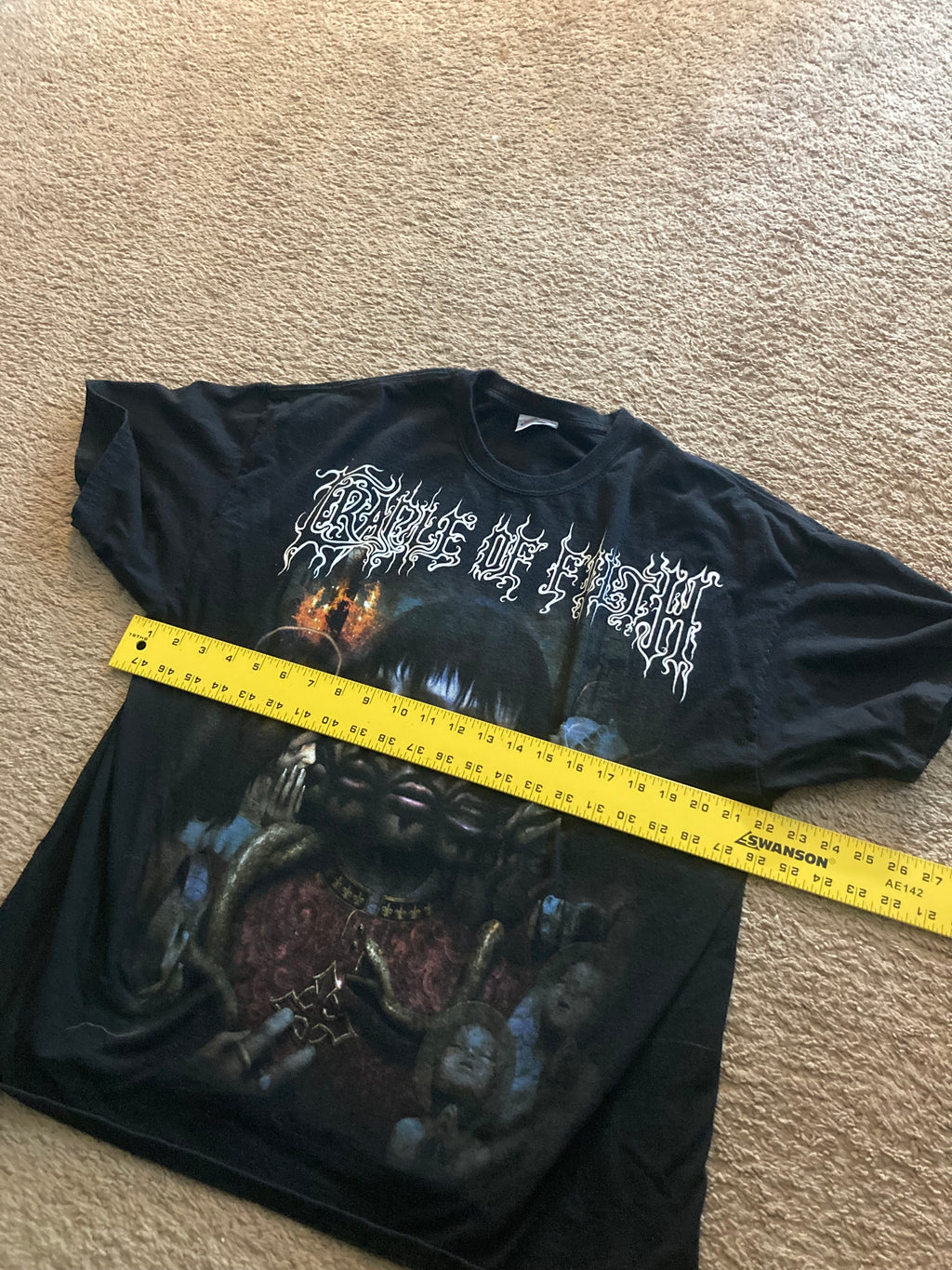 2000s cradle of filth godspeed on the devils thunder tee XL